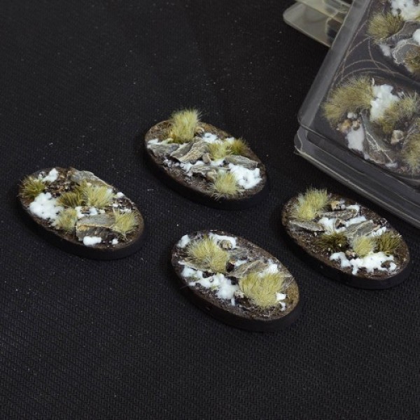 Gamers Grass - Battle Ready Bases - Winter - Oval 60mm (4)