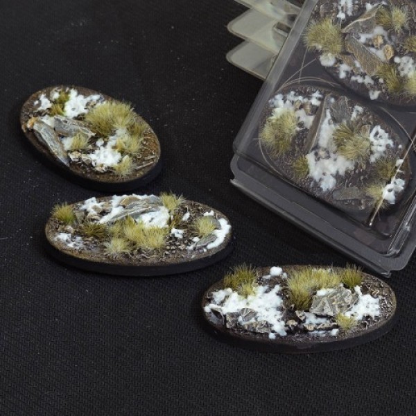 Gamers Grass - Battle Ready Bases - Winter - Oval 75mm (3)