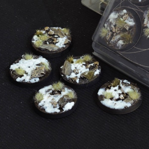 Gamers Grass - Battle Ready Bases - Winter - Round 40mm (5)