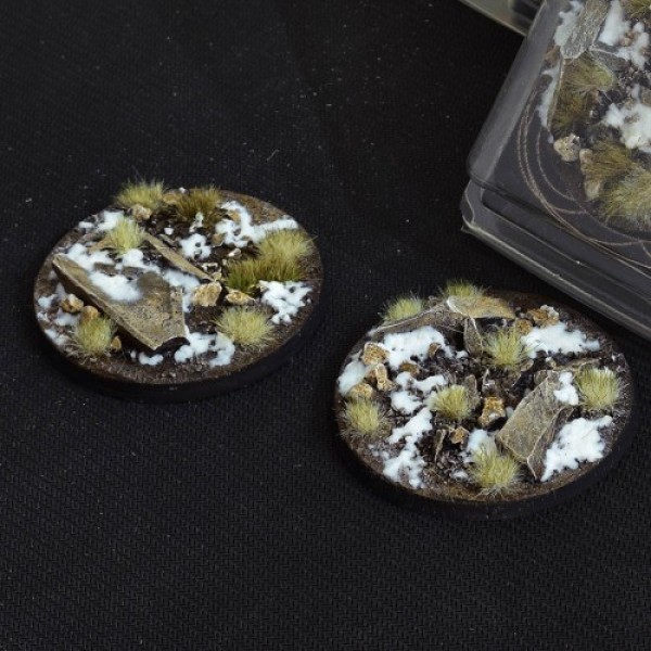 Gamers Grass - Battle Ready Bases - Winter - Round 60mm (2)