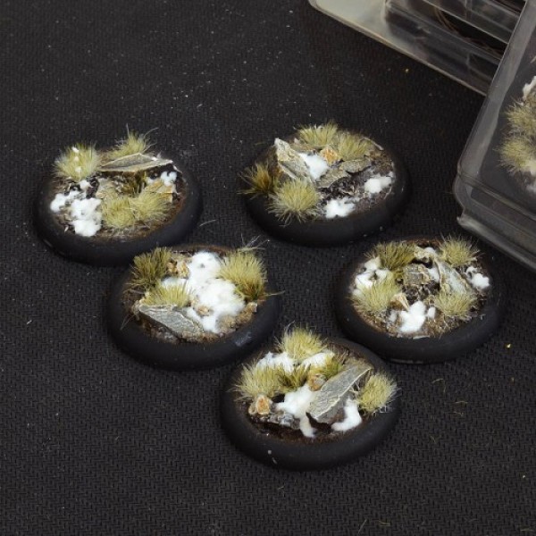 Gamers Grass - Battle Ready Bases - Winter - Round Lip 40mm (5)