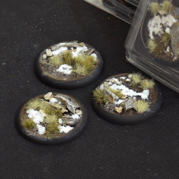 Gamers Grass - Battle Ready Bases - Winter - Round Lip 50mm (3)