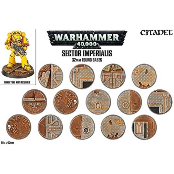 Games Workshop - Citadel - Sector Imperialis 32mm Round Bases (60)