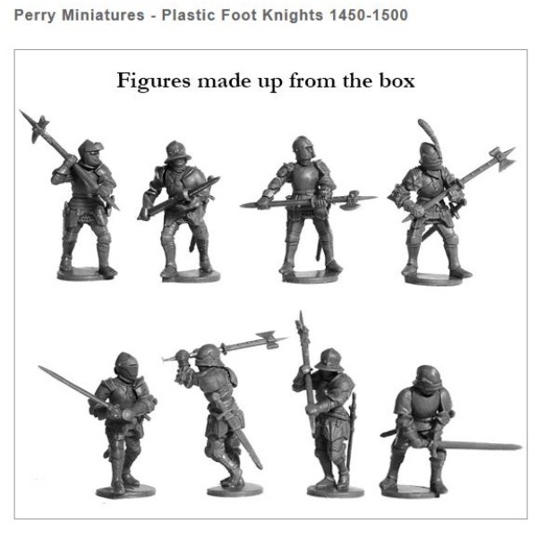 Perry Miniatures - War of the Roses - Plastic Foot Knights 1450-1500