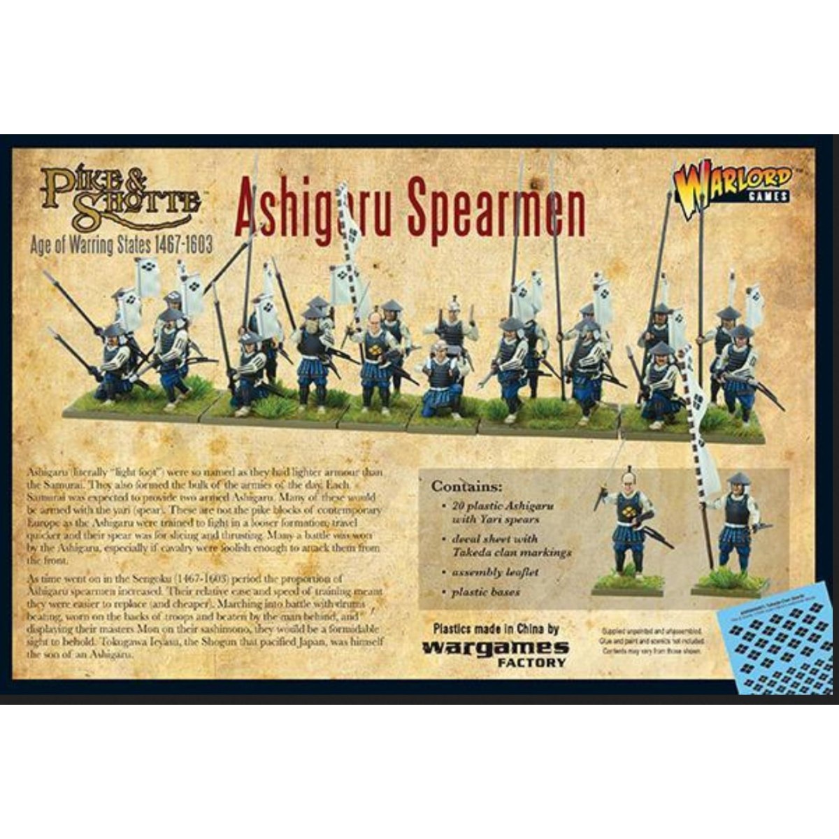 Miniatures War Games Pike Shotte Ashigaru Spearmen Japan Infantry Age Of Warring States Toys Hobbies