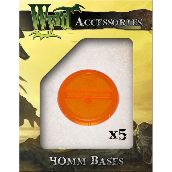 Clearance - Malifaux - Translucent Bases - Orange 40mm