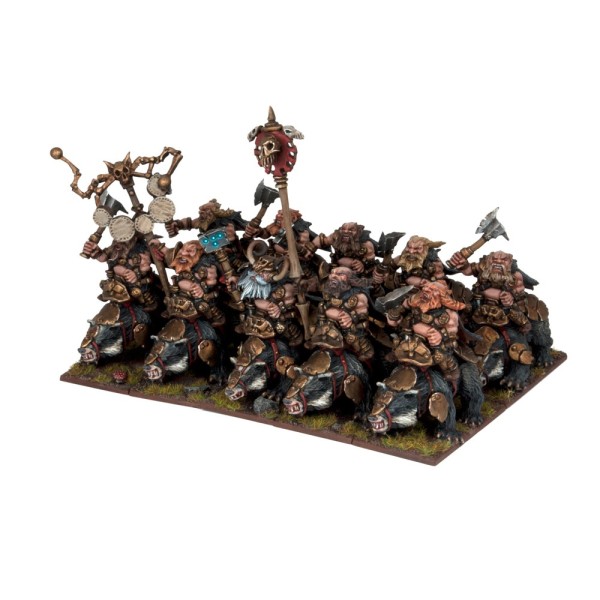 Mantic - Kings Of War - Dwarf Berserker Brock Riders Regiment