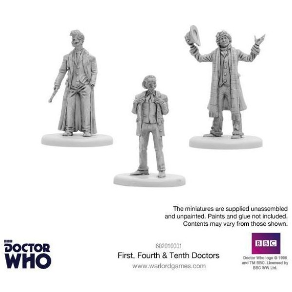 The Dr Who Miniatures Game - First, Fourth & Tenth Doctors