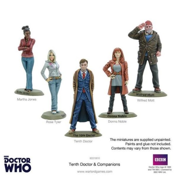 The Dr Who Miniatures Game - Tenth Doctor and Companions Set