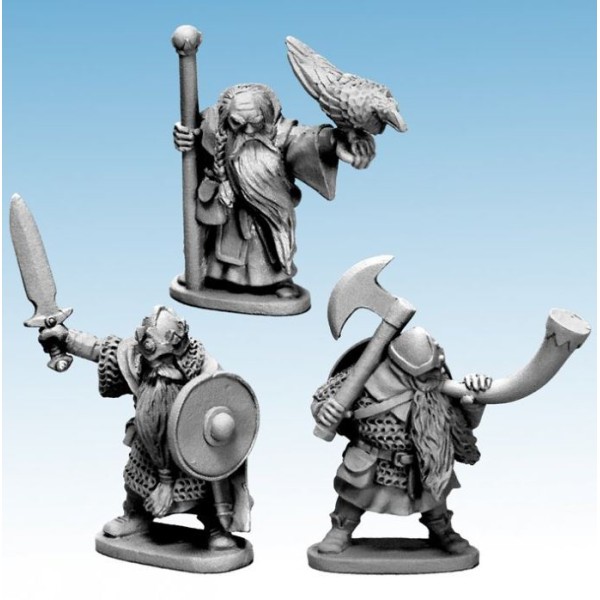 Oathmark - Dwarf Infantry - King, Wizard, Musician (Metal)