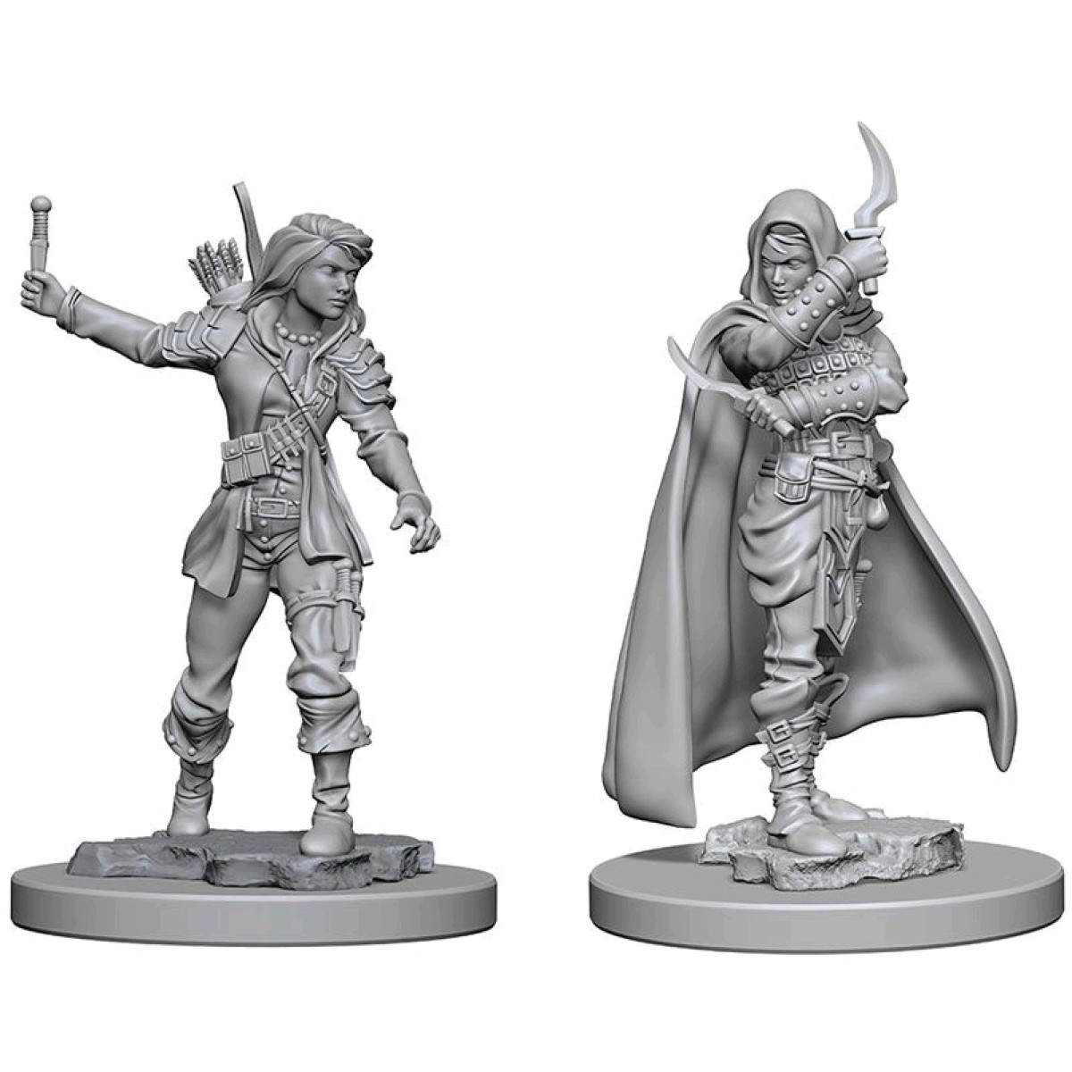 Wizkids Elf Female Rogue Pathfinder Deep Cuts Unpainted Miniatures