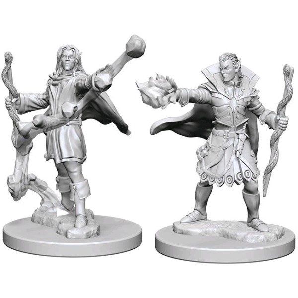 Pathfinder Deep Cuts – Miniatura Stregone Elfo Maschio (2 Pezzi) Non Verniciata
