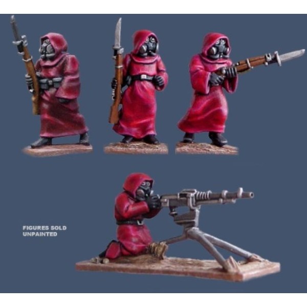 Weird Menace - Pulp Miniatures - Gasmask Cultists 2