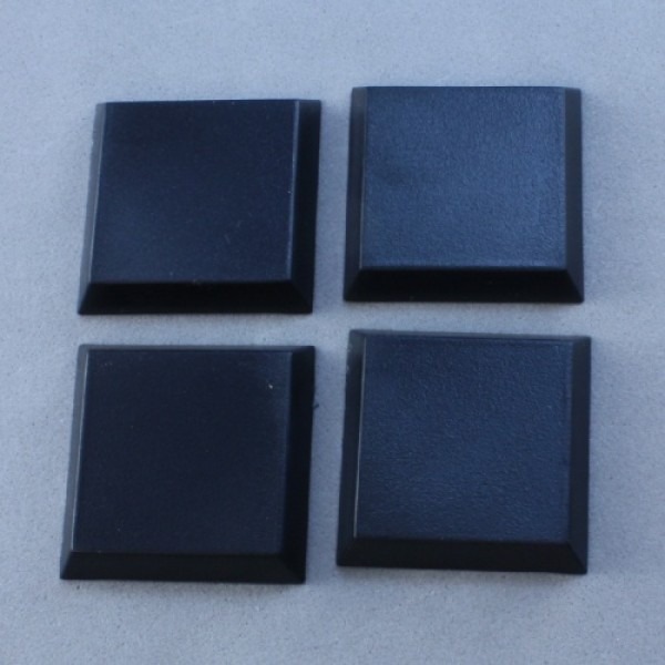 Reaper Bases - 1" Square Plastic Flat Top Base (20)