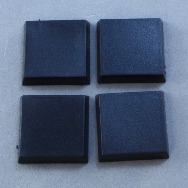 Reaper Bases - 20mm Square Plastic Flat Top Base (25)