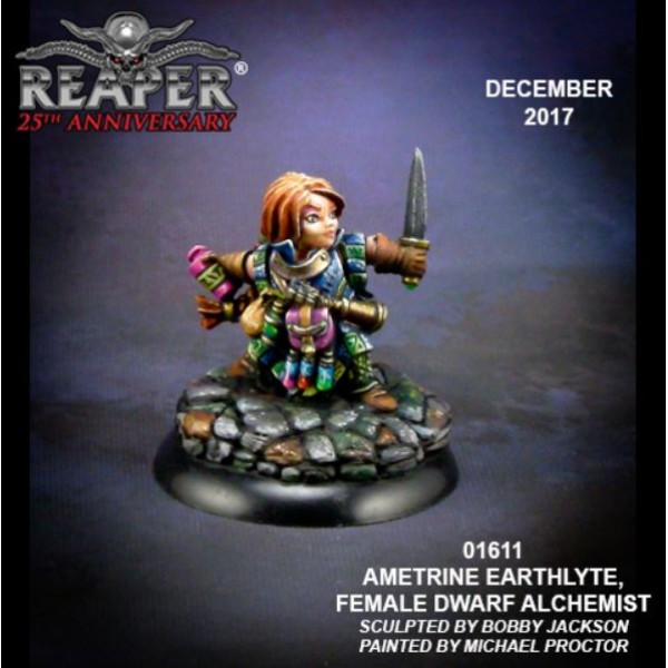 Reaper Silver Anniversary - Ametrine Earthlyte - Female Dwarf Alchemist