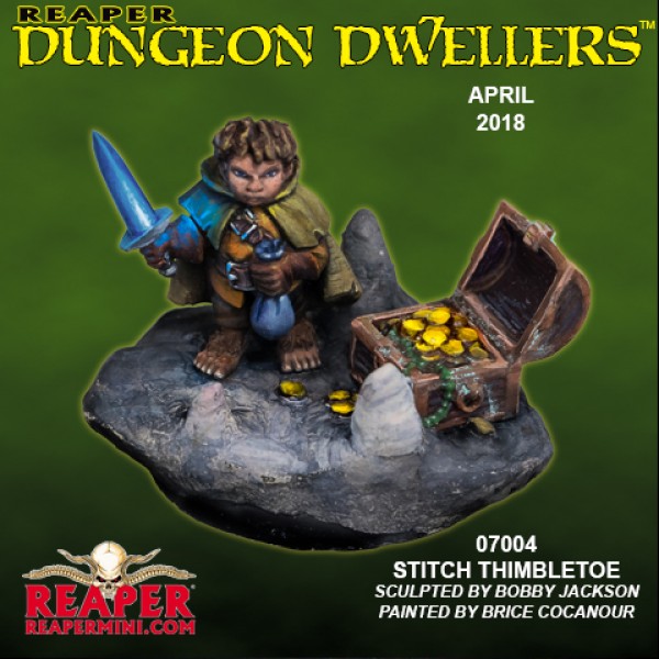 Reaper Dungeon Dwellers - Metal - Stitch Thimbletoe, Halfling Thief