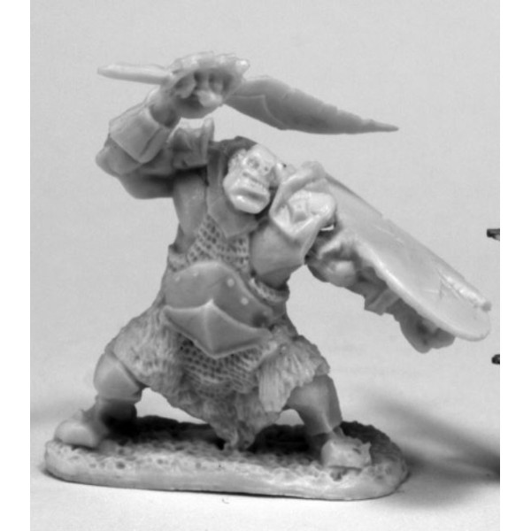 Reaper - Bones - Orc Slicer (Scimitar & Shield)