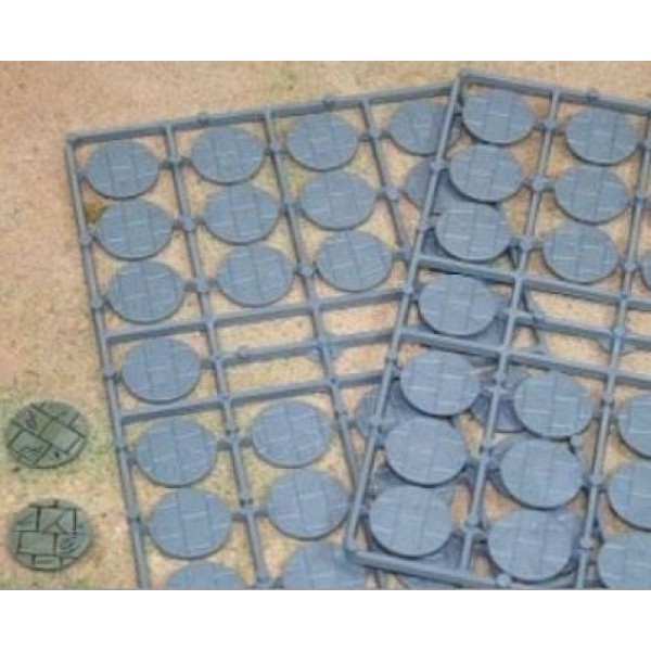 Renedra - Stone Paving Round Bases 25mm Diameter - 52 bases