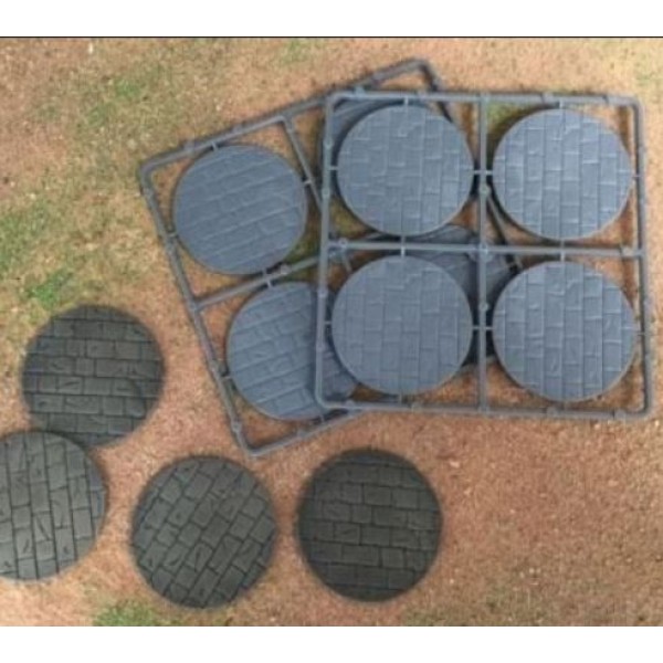 Renedra - Stone Paving Round Bases 60mm Diameter - 8 Bases