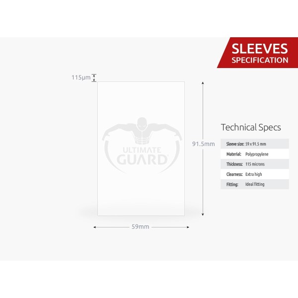 Sleeves Ultimate Guard - Supreme Sleeves for Board Game Cards - Standard American (60)