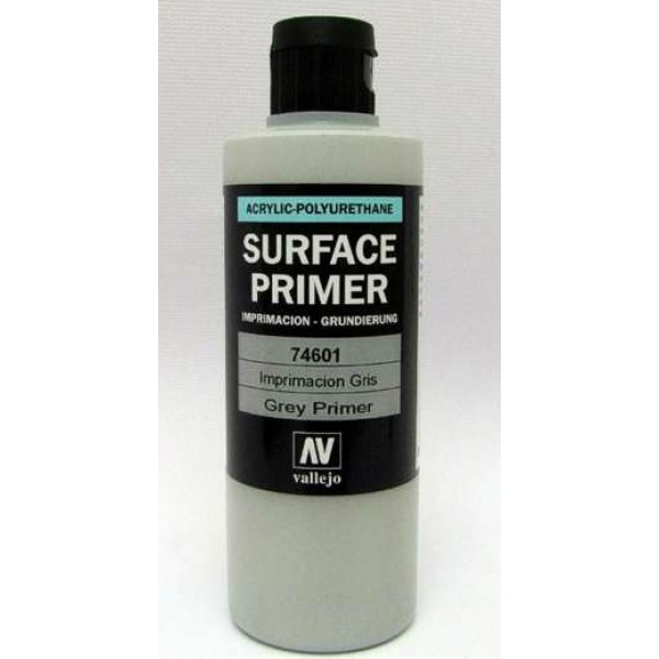 Vallejo - Grey Polyurethane Surface Primer - 200ml bottle