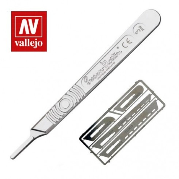 Vallejo - Tools - Saw set #1 with scalpel handle #4